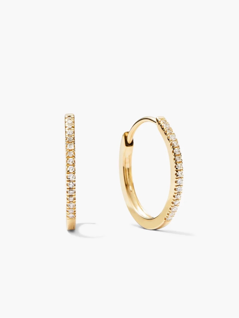Mejuri Pave Diamond Small Hoops